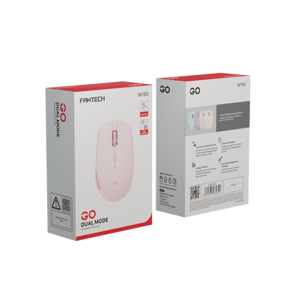 Mouse Wireless Office FANTECH GO Silent Click 2.4Ghz 1600DPI - W193 - Fantech Indonesia