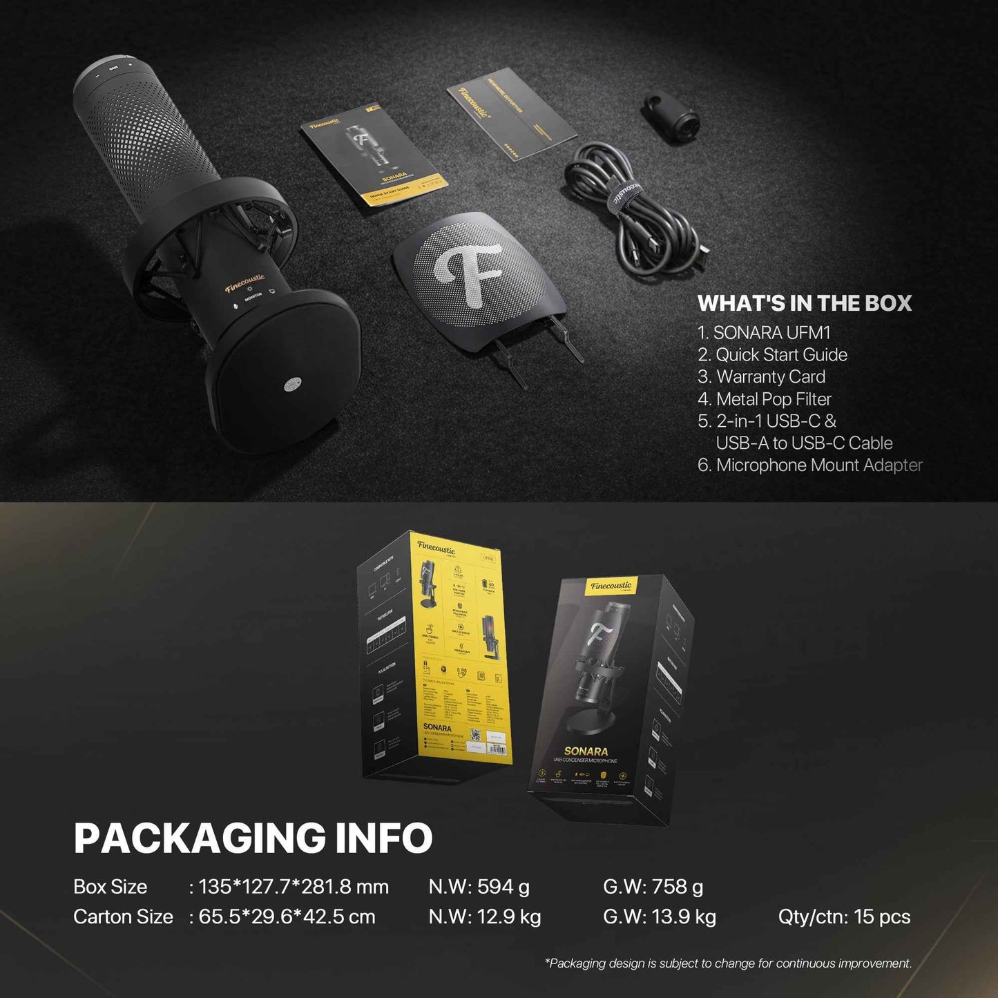 Fantech UFM1 USB Condenser Microphone Stand Cardioid, Bidirectional dan Omnidirectional dengan Inovasi Peredam Kebisingan