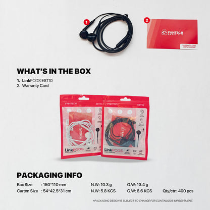 FANTECH LINK PODS ES110 EARBUDS