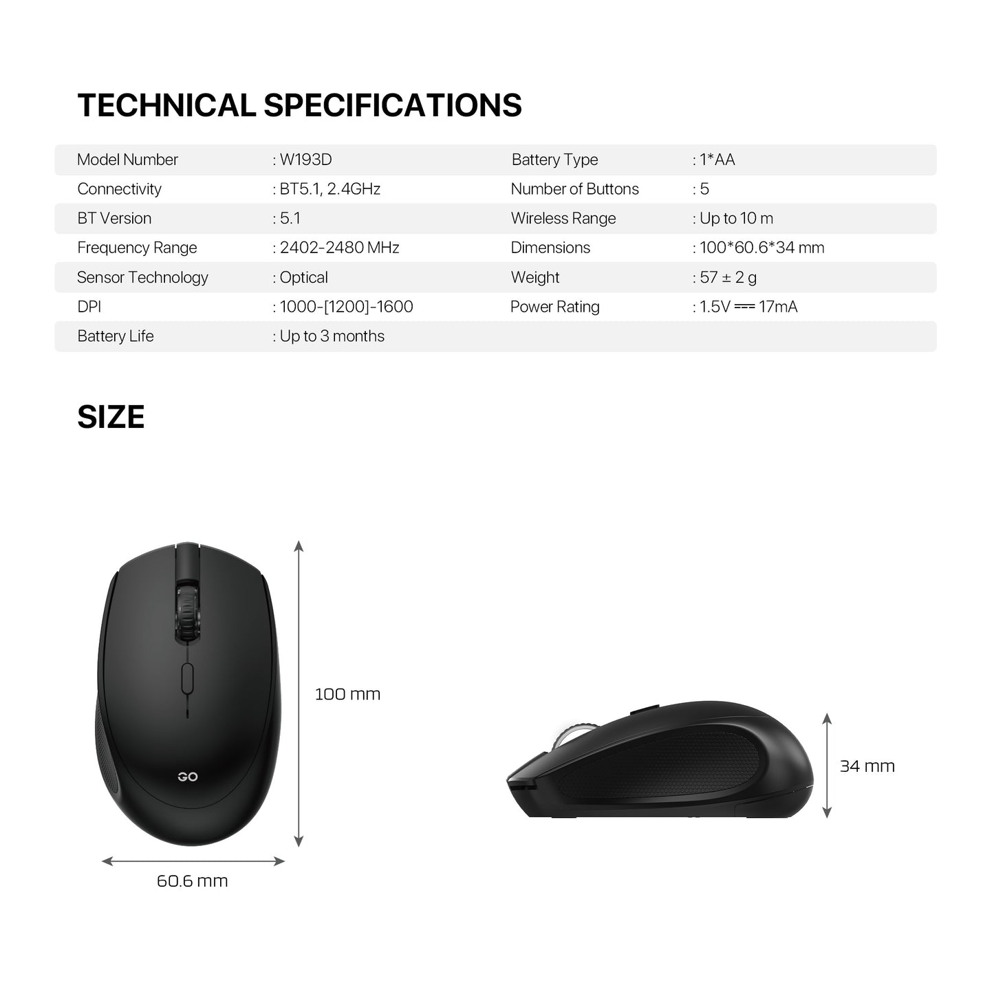 FANTECH GO W193D OFFICE MOUSE