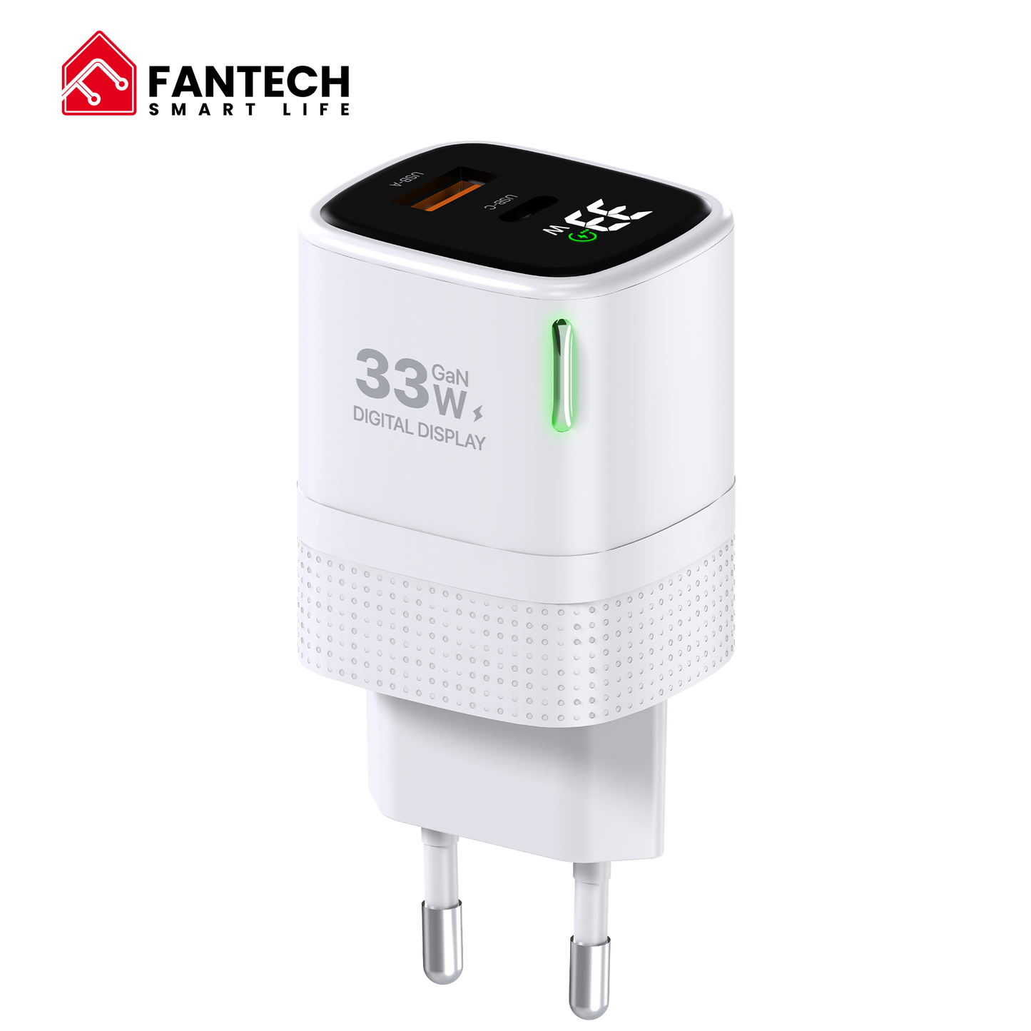 Fantech PowerPLUS PPS332 33W 2-Ports GaN Charger (PD+QC)