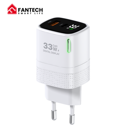 Fantech PowerPLUS PPS332 33W 2-Ports GaN Charger (PD+QC)