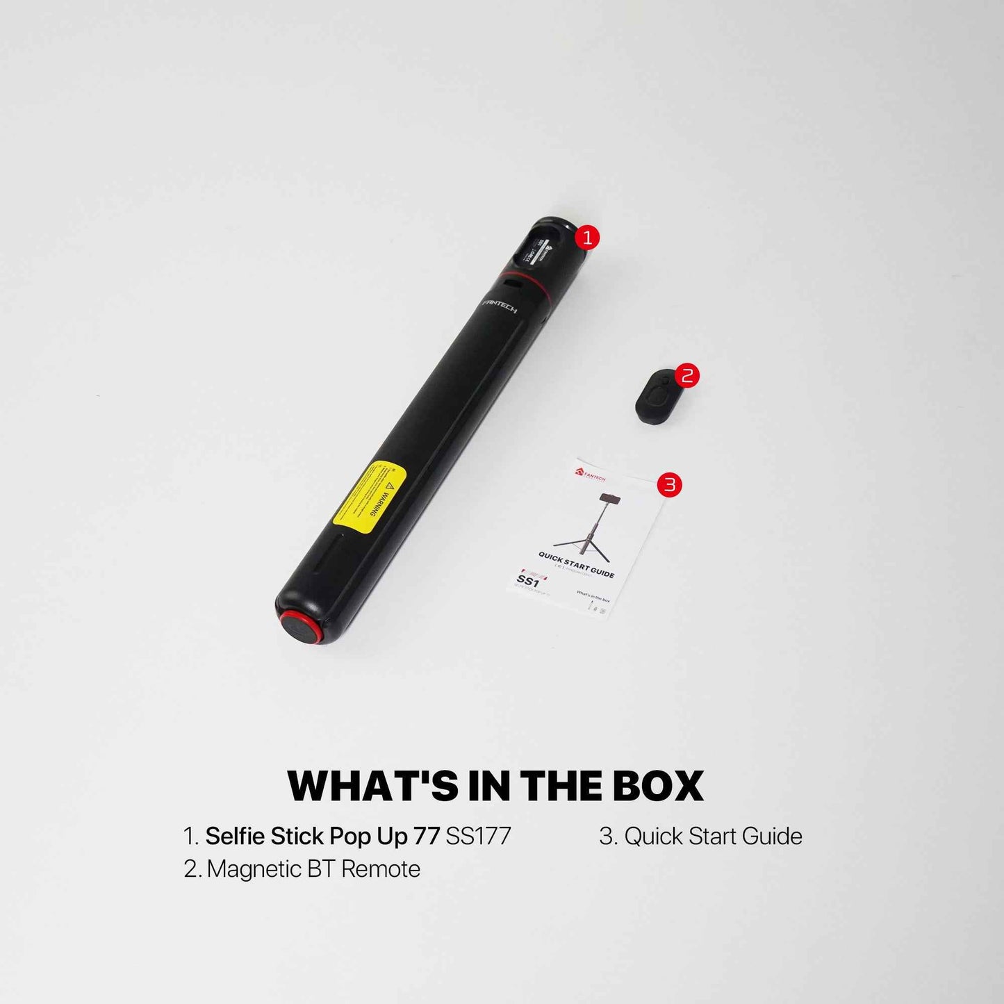 Fantech SS177 Selfie Stick Live Tripod Bluetooth Selfie 1.77m Aluminum Alloy Fill Light Rotatable 180° For Phones