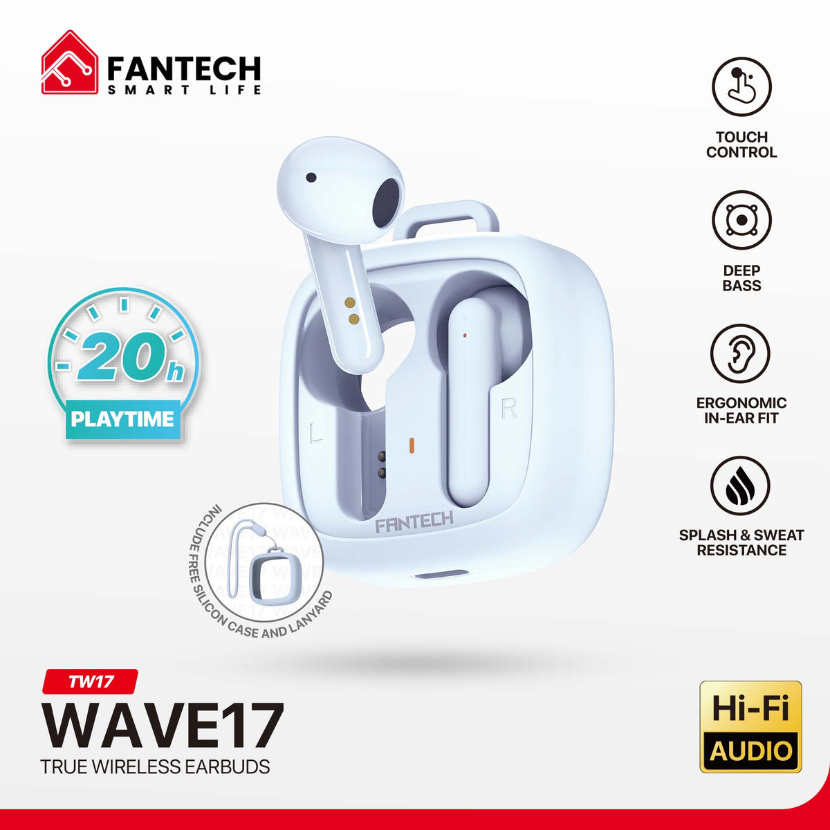 Fantech WAVE17 (TW17) True Wireless Earbuds.