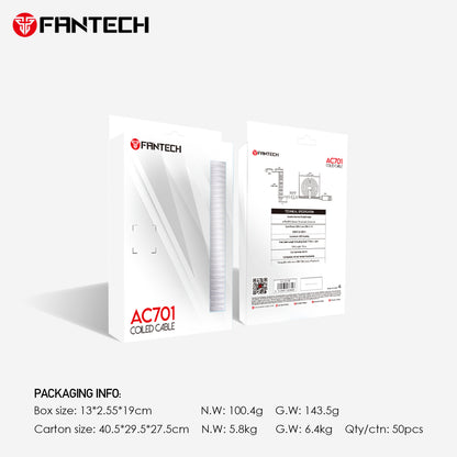 Fantech Coiled Cable Type C Aviator AC701 Kabel Keyboard Mekanik