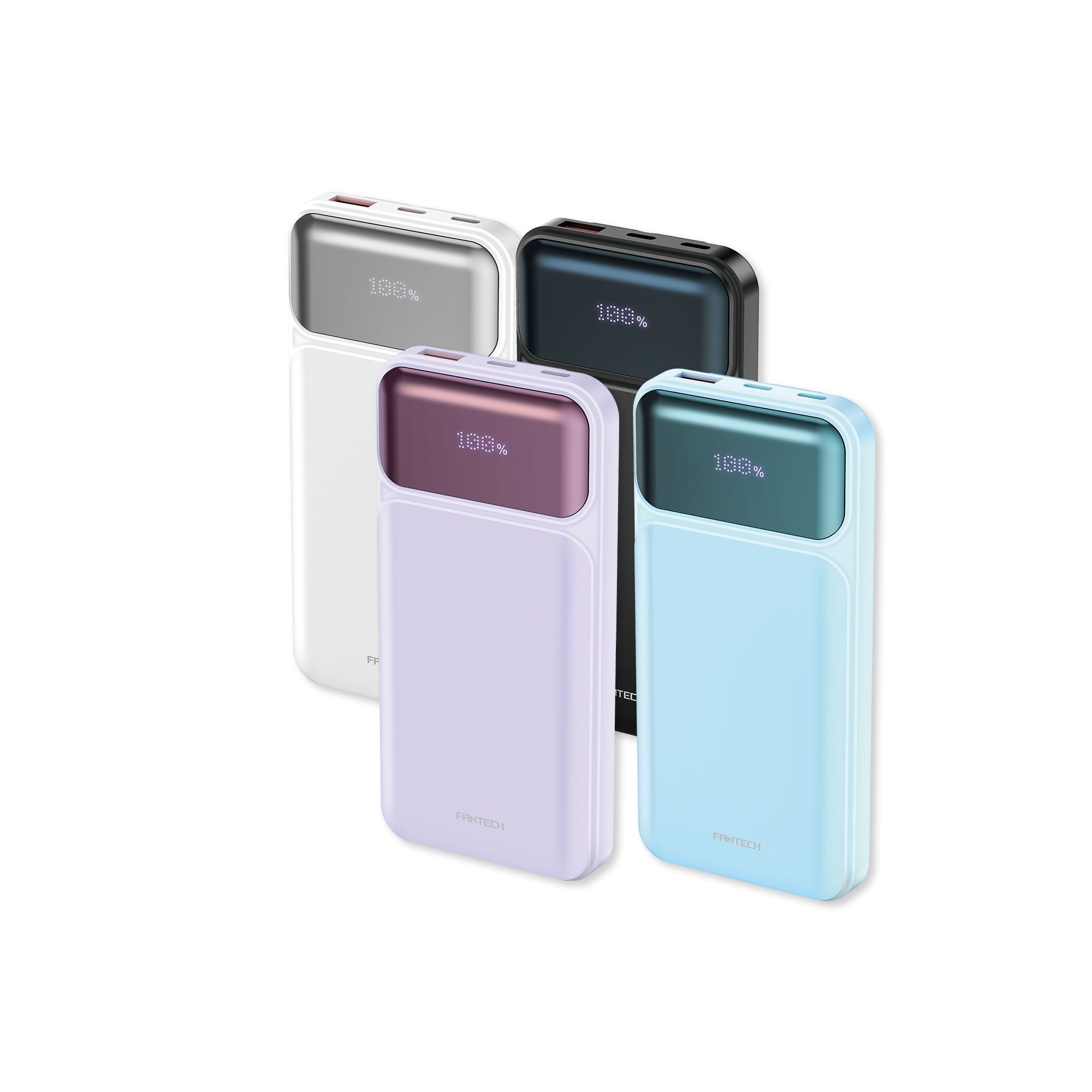 Fantech Powerbank Pesawat 22.5W 10000 mAh Fast Charging Mini LCD with Kabel Data Type C USB Lightning - PowerPack T2 - Fantech Indonesia