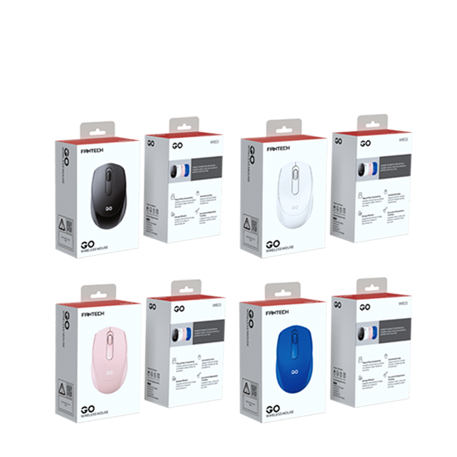 Mouse Wireless Office FANTECH GO W603 Silent Click 2.4Ghz 1600DPI - Fantech Indonesia