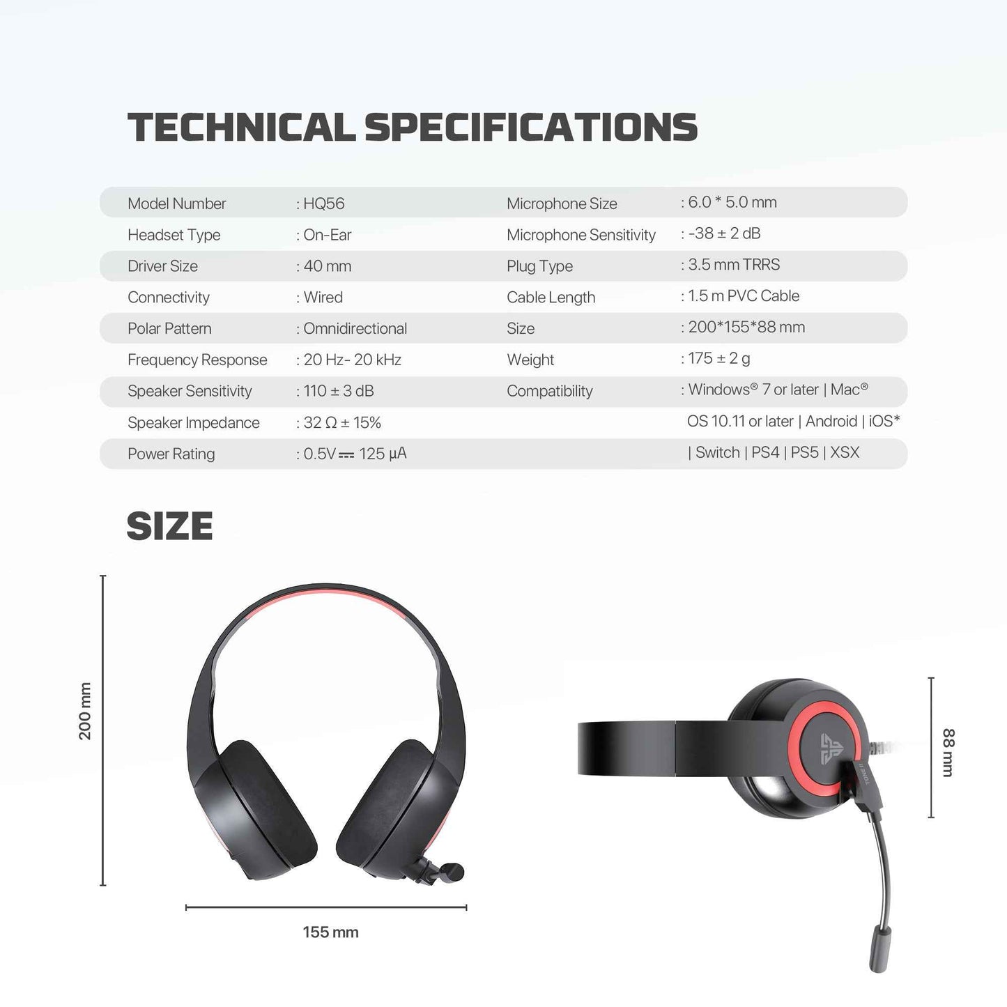 FANTECH TONE II HQ56 GAMING HEADSET