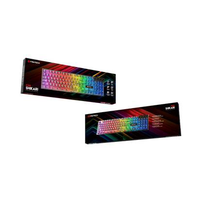 Fantech SHIKARI K515 Keycaps Transparan Keyboard Gaming RGB Membrane - Fantech Indonesia