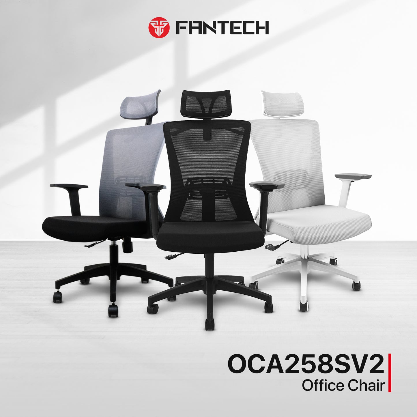 Fantech Kursi Kerja Kantor OCA258SV2 Kursi Kantor Premium ARM REST 3D Lembut
