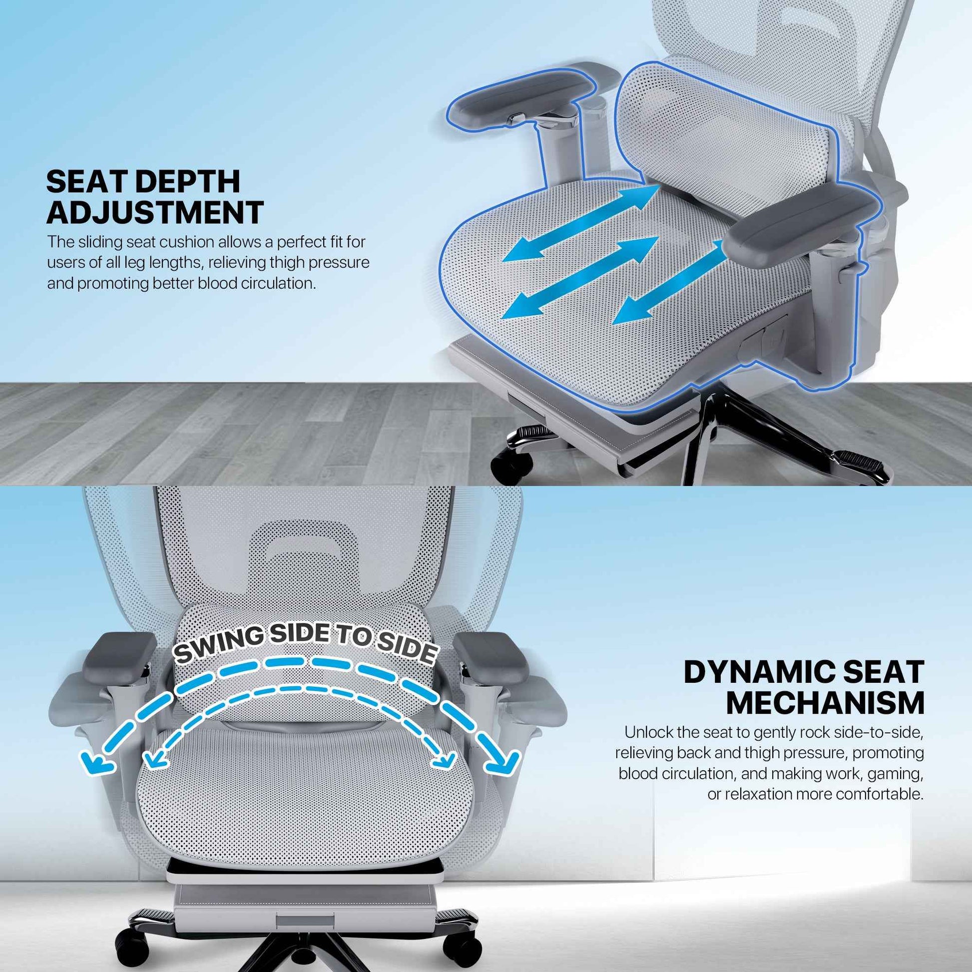 FANTECH OFFICE CHAIR CW1 KURSI KANTOR ERGONOMIS KURSI KERJA DENGAN LUMBAR SUPPORT