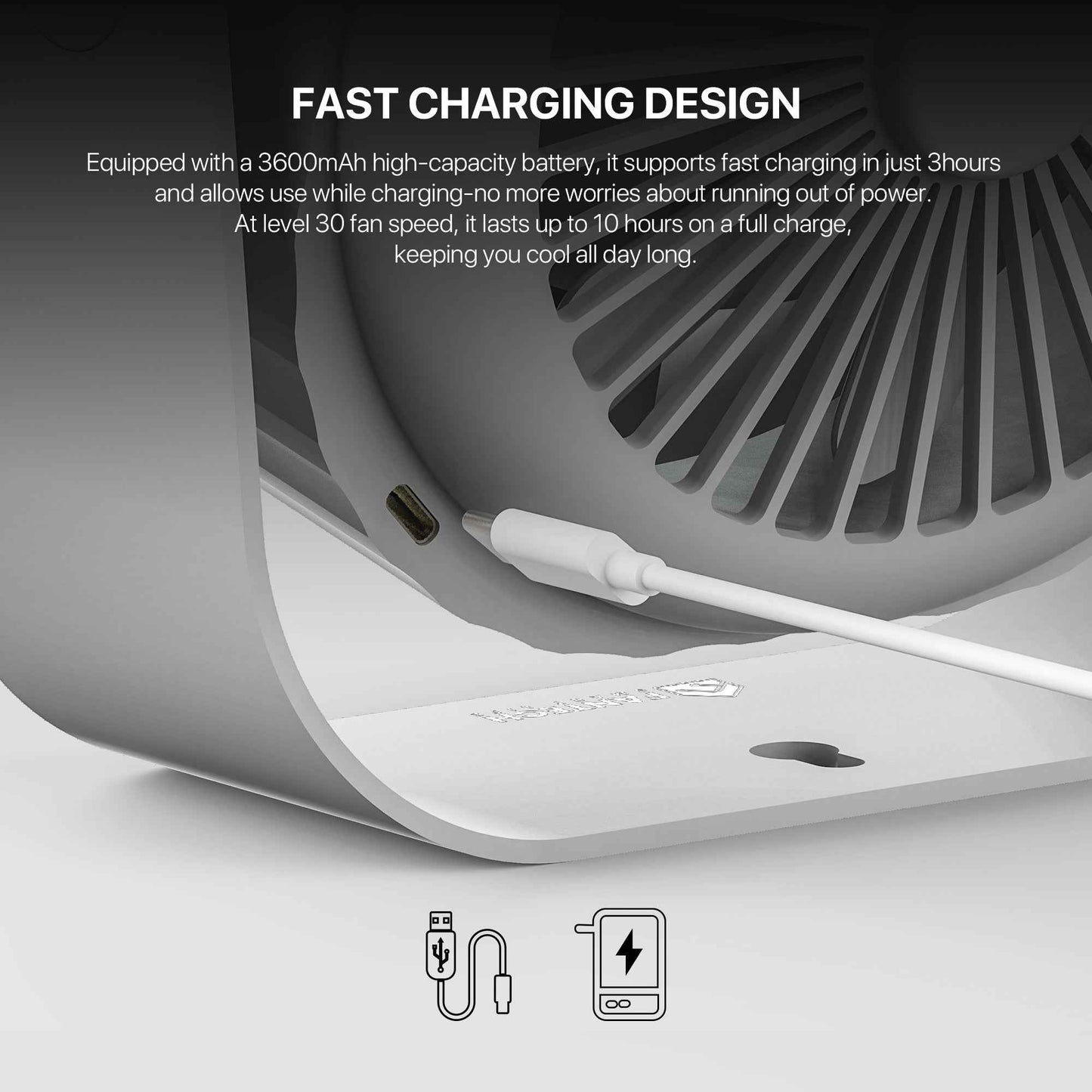 Fantech Kipas Portable Cooler PAC4 Multi Function with Touch Button LCD Display Brushless Motor 120 speed