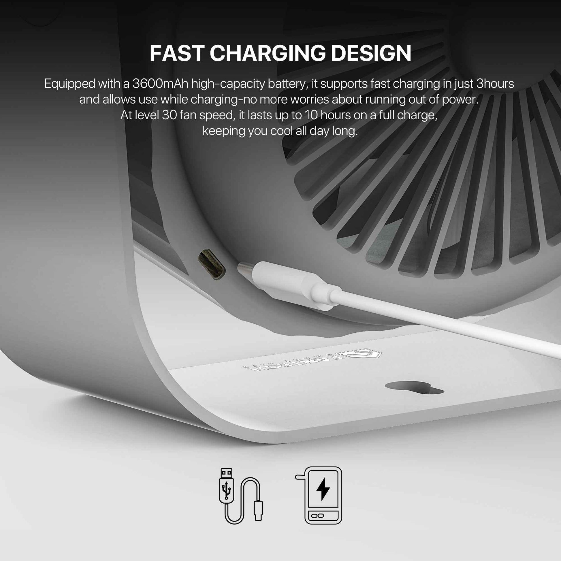 Fantech Kipas Portable Cooler PAC4 Multi Function with Touch Button LCD Display Brushless Motor 120 speed