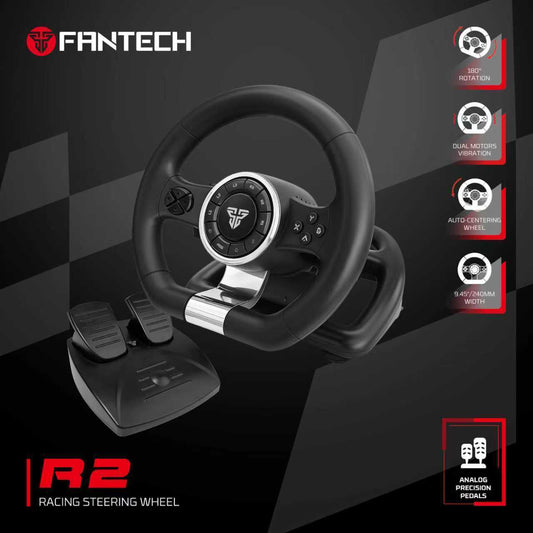 FANTECH R2 STEERING WHEEL BLACK