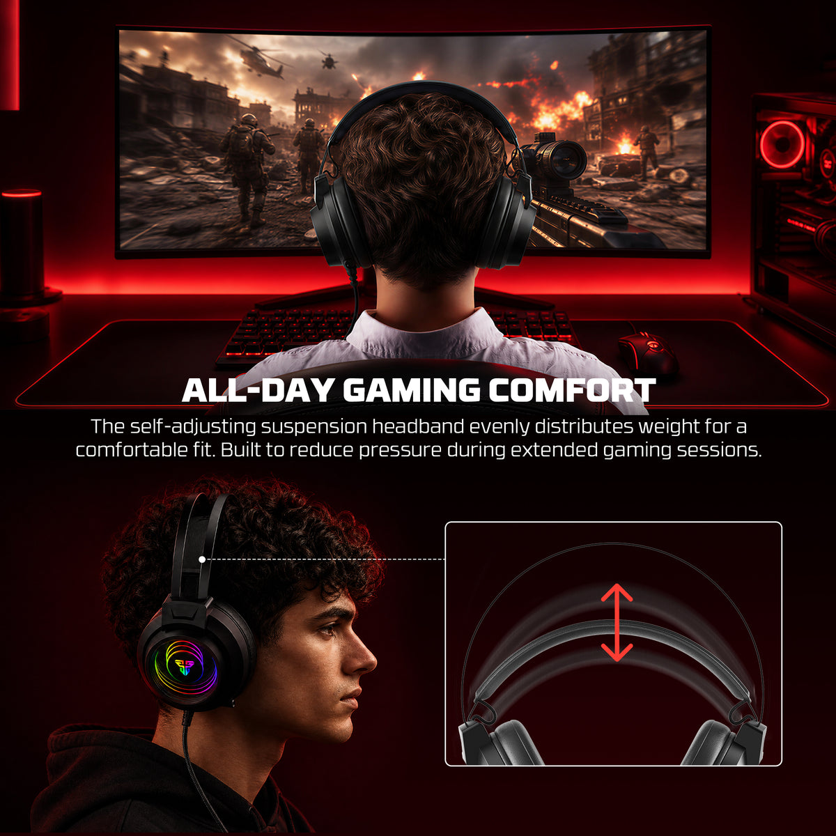 FANTECH LOOP 7.1 NEO HG32 GAMING HEADSET BLACK