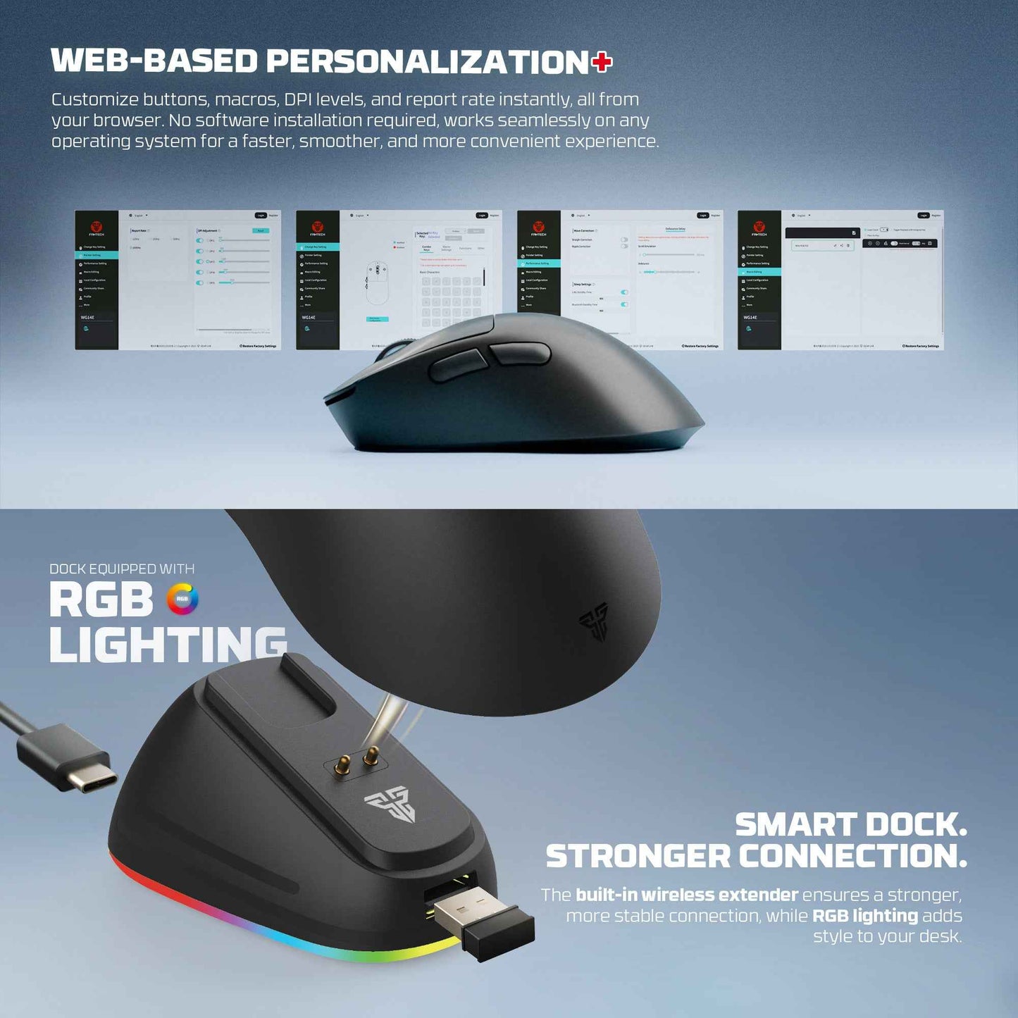 Fantech YARI E WG14E Mouse Gaming Wireless