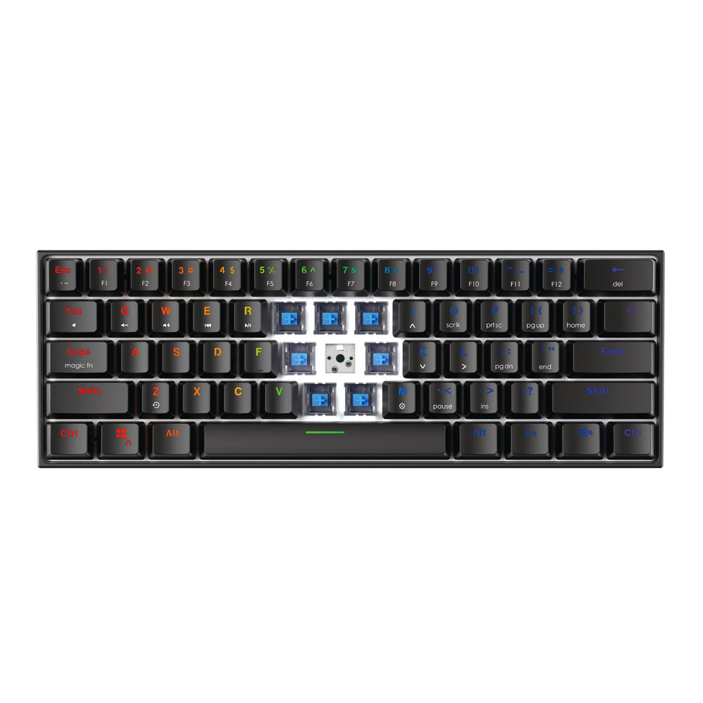 Fantech MAXFIT61 MK857 60% Keyboard Gaming Mechanical Hitam