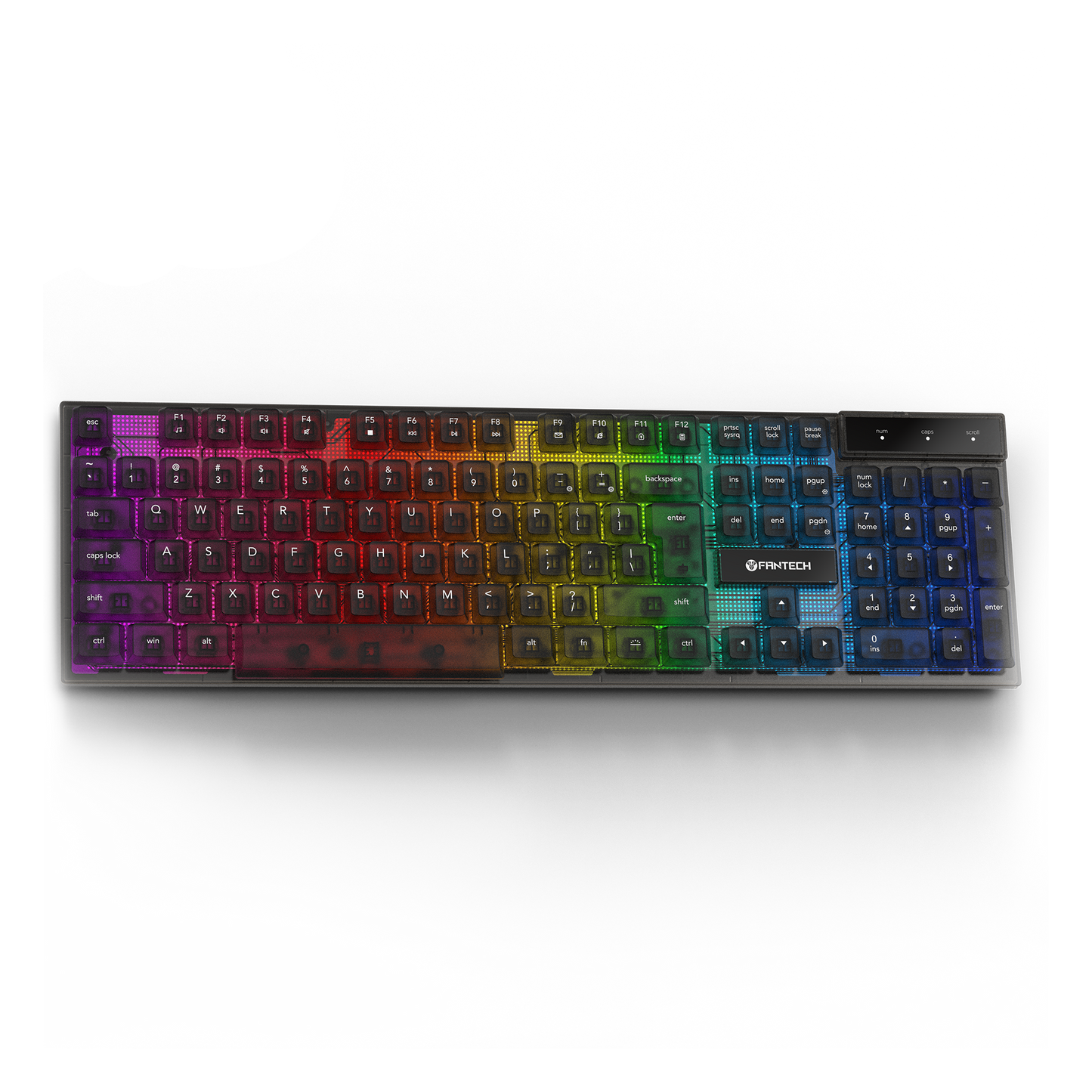 Fantech SHIKARI K515 Keycaps Transparan Keyboard Gaming RGB Membrane - Fantech Indonesia