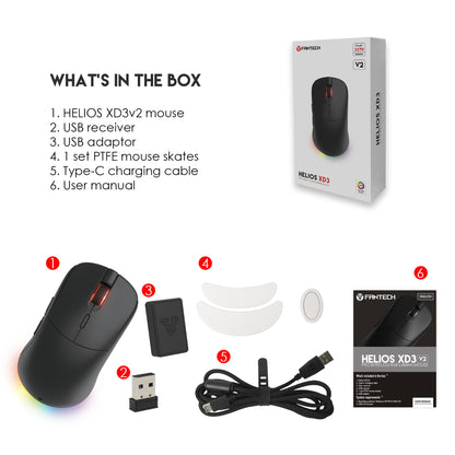 MOUSE GAMING PRO HELIOS XD3V2