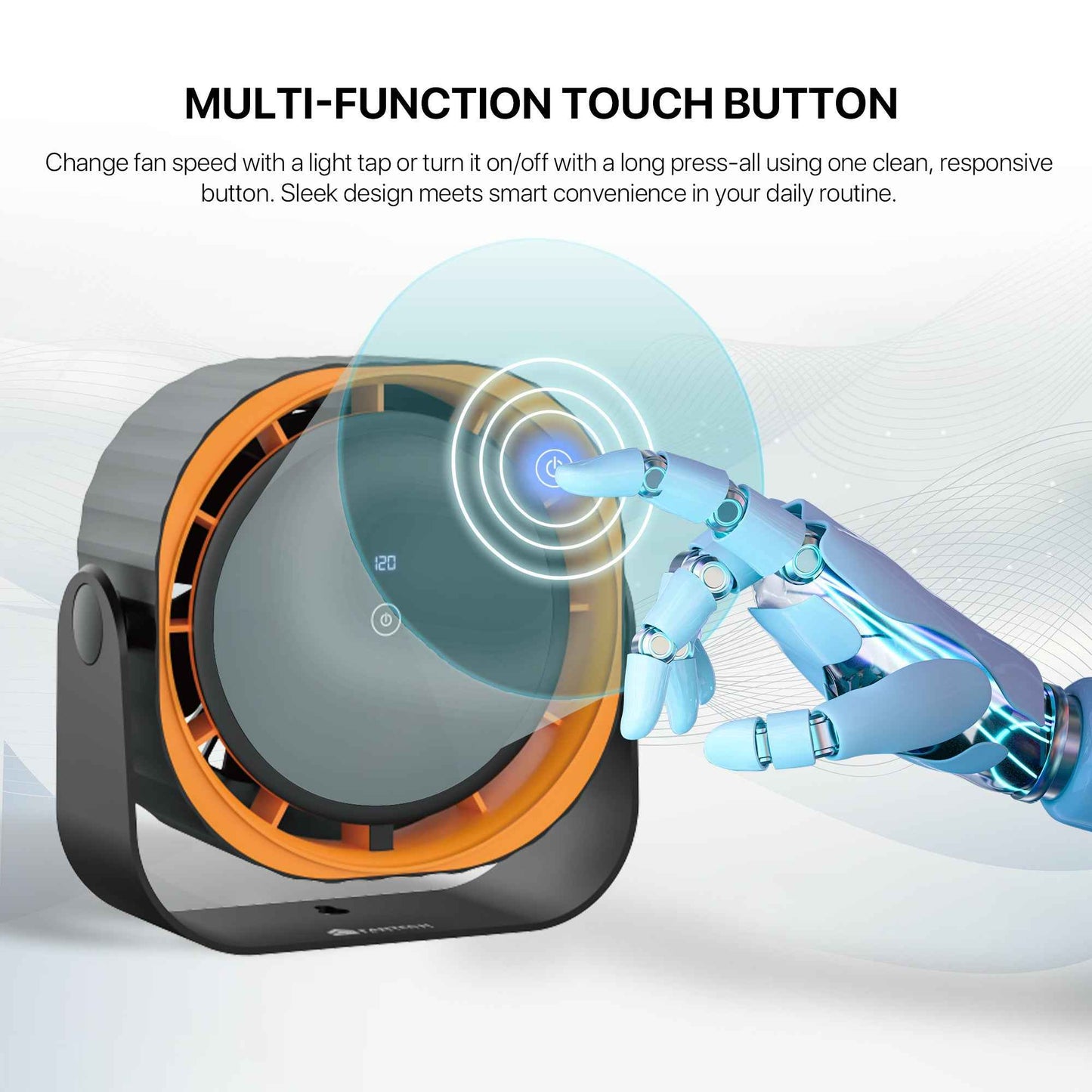 Fantech Kipas Portable Cooler PAC4 Multi Function with Touch Button LCD Display Brushless Motor 120 speed