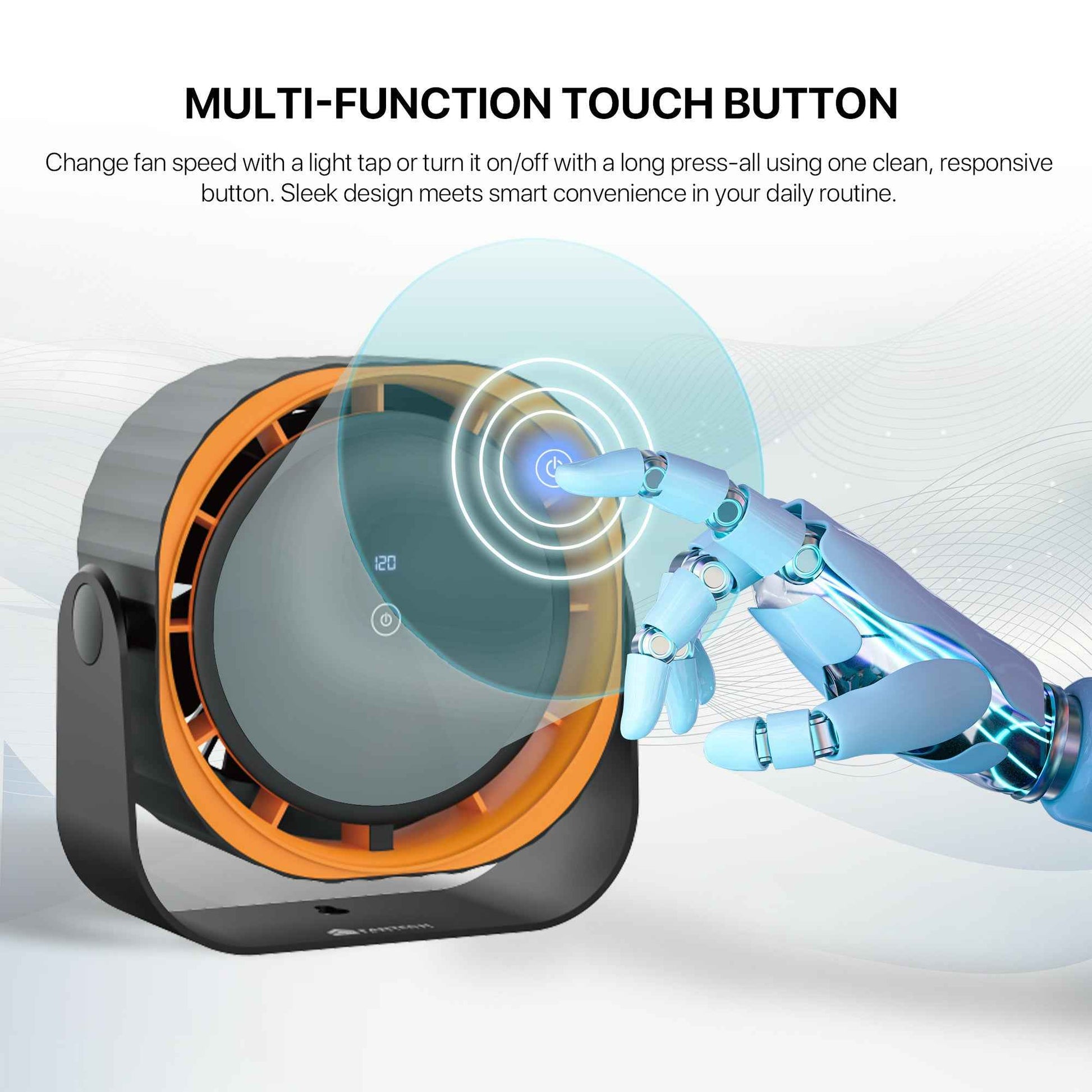 Fantech Kipas Portable Cooler PAC4 Multi Function with Touch Button LCD Display Brushless Motor 120 speed