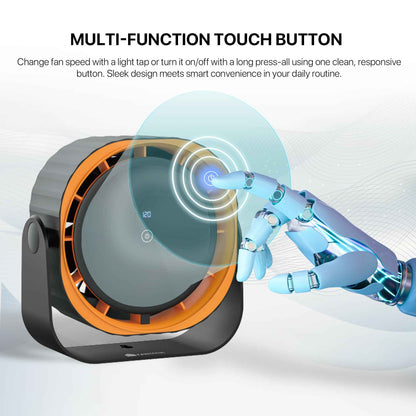 Fantech Kipas Portable Cooler PAC4 Multi Function with Touch Button LCD Display Brushless Motor 120 speed