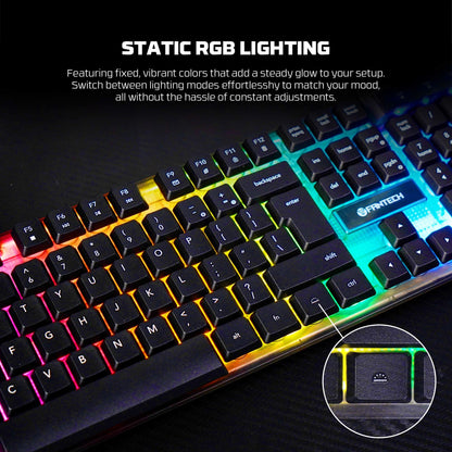 Fantech SHIKARI S K515S Keyboard Gaming Membrane RGB Transparent Cover Full Size
