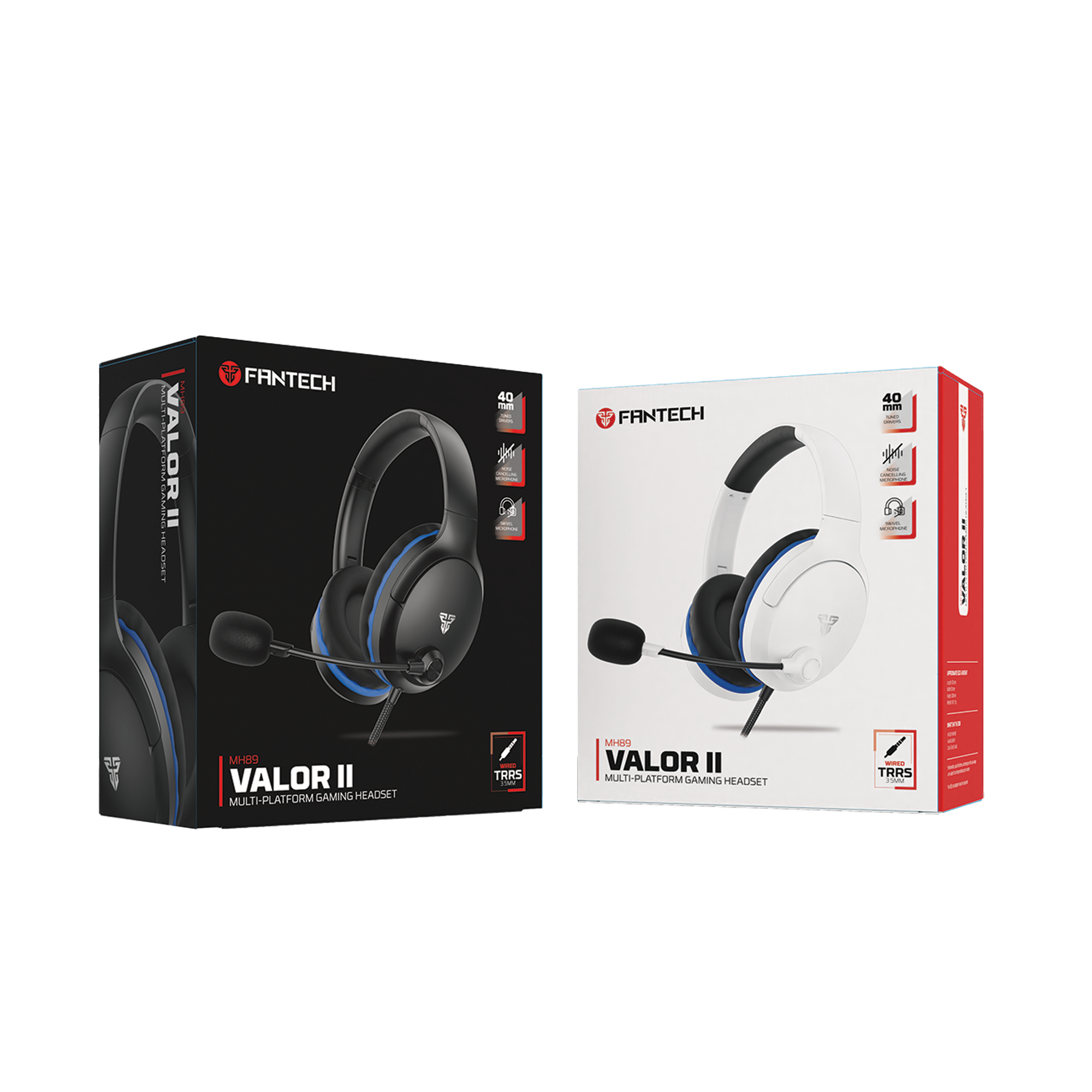 Fantech VALOR II MH89 Headset Gaming PC kabel 3.5mm TRRS Jack Headphone Multi Platform