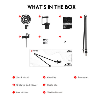 Stand Mic Meja Boom Arm Adjustable AC902S for LEVIOSA MCX01 02