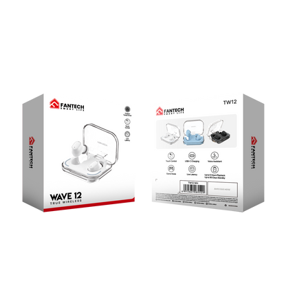 Fantech TWS Bluetooth Wireless Wave 12 TW12 Built-in Microphone - Fantech Indonesia