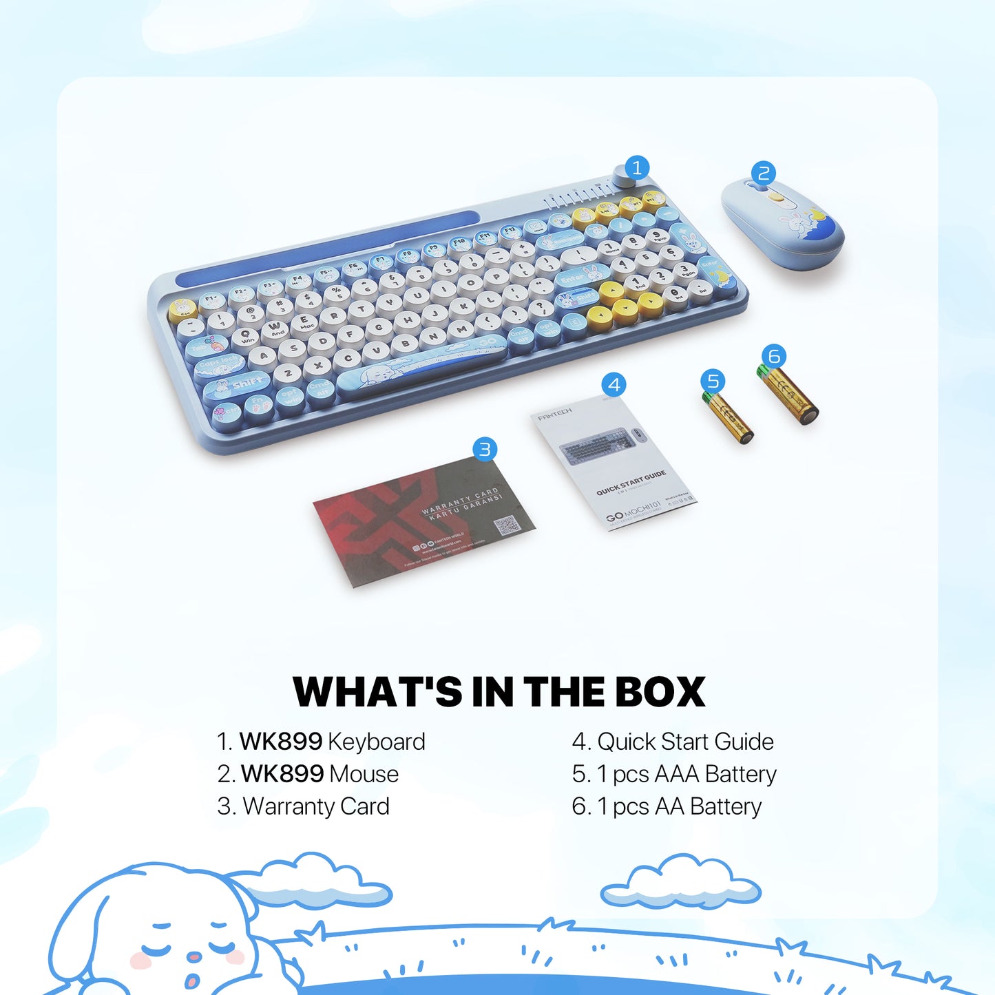GO MOCHI101 WK899 Keyboard Mouse Kantor