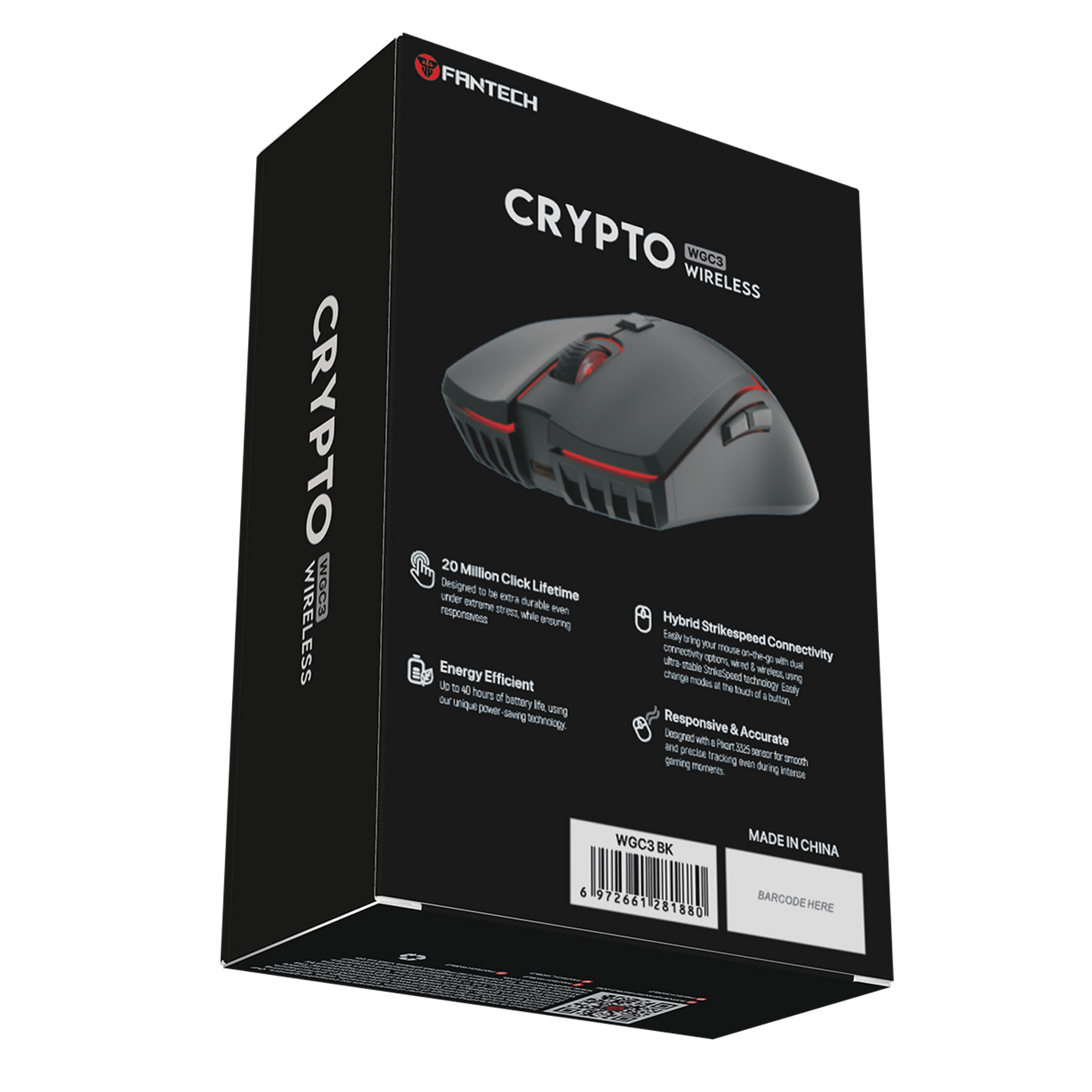 Fantech WGC3 Wireless Mouse Gaming Rechargeable DUAL MODE PIXART 3325 - Fantech Indonesia