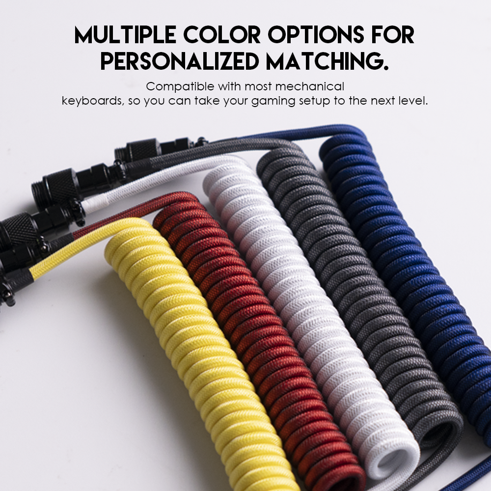 Fantech Coiled Cable Type C Aviator AC701 Kabel Keyboard Mekanik