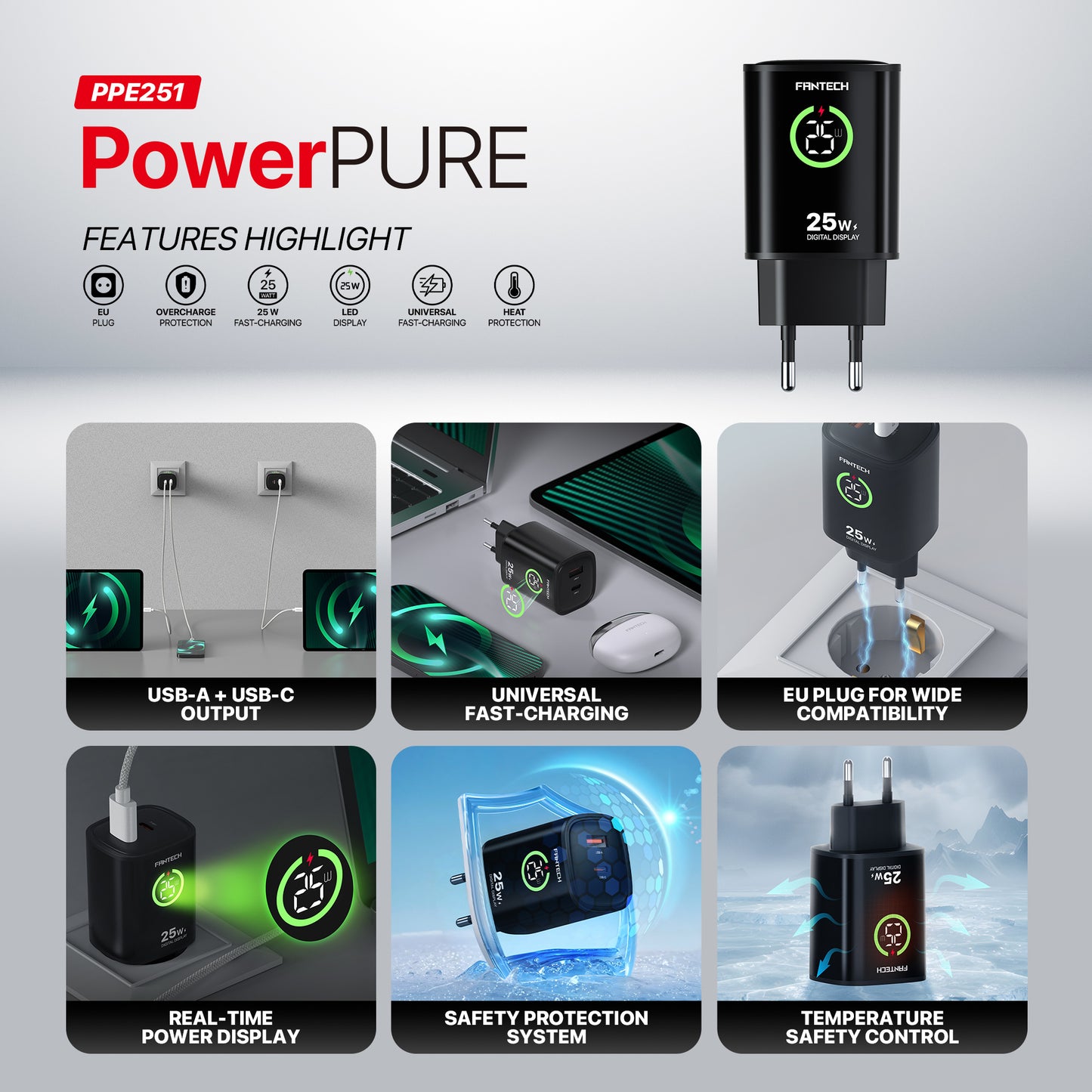 FANTECH POWER PURE 25 WATT PPE251 CHARGER