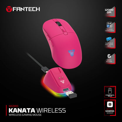 Fantech KANATA Wireless WG9RD Mouse Gaming Macro Huano Switch 12000 DPI