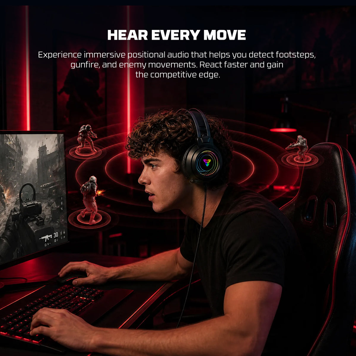 FANTECH LOOP 7.1 NEO HG32 GAMING HEADSET BLACK