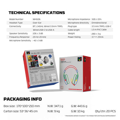 Fantech SUPER MAXFIT WHG06 Quad Connections Wireless 2.4ghz Bluetooth Multi Platform Headset Headphone