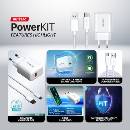 Fantech PowerKIT PK181AC Travel Charger Combo