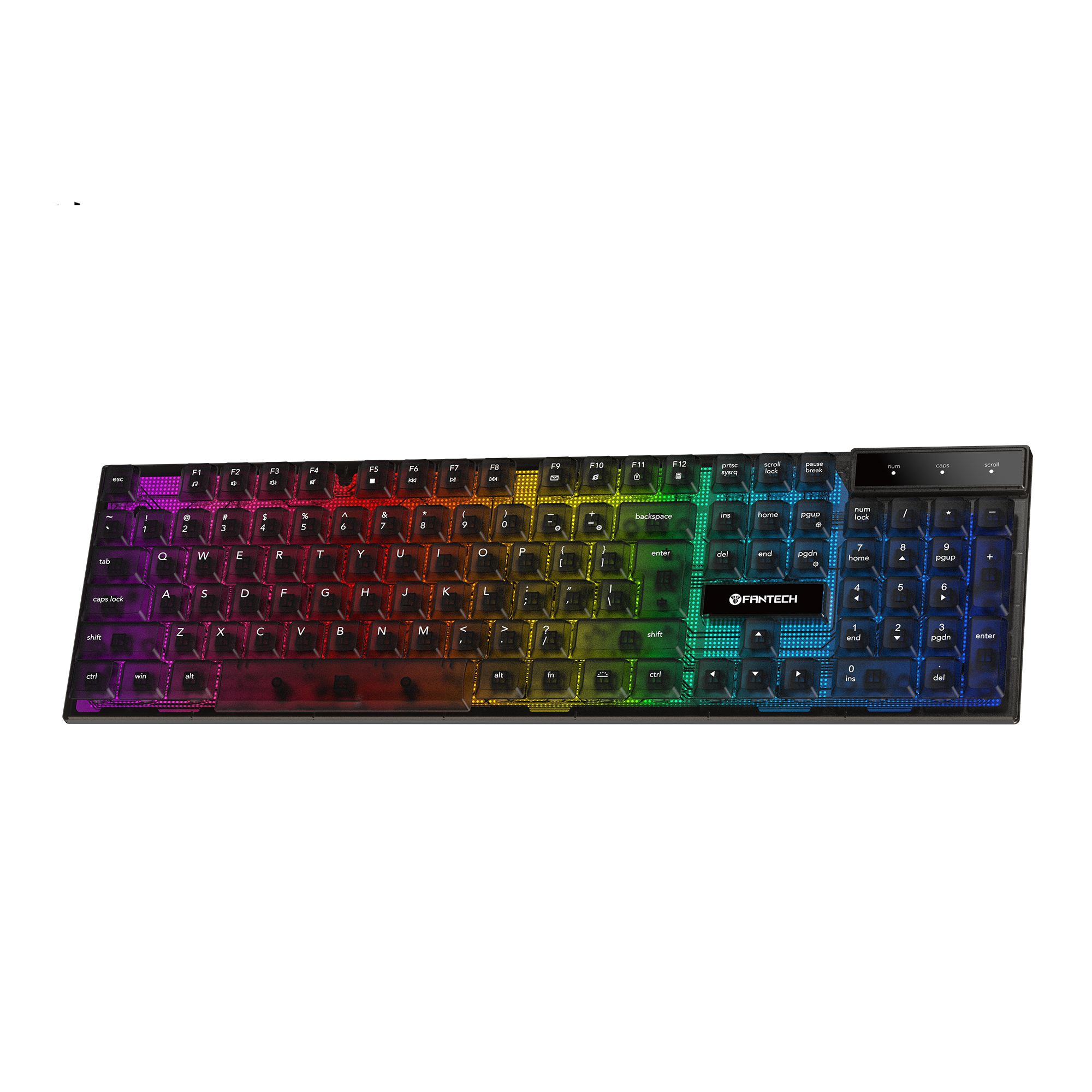 Fantech SHIKARI K515 Keycaps Transparan Keyboard Gaming RGB Membrane