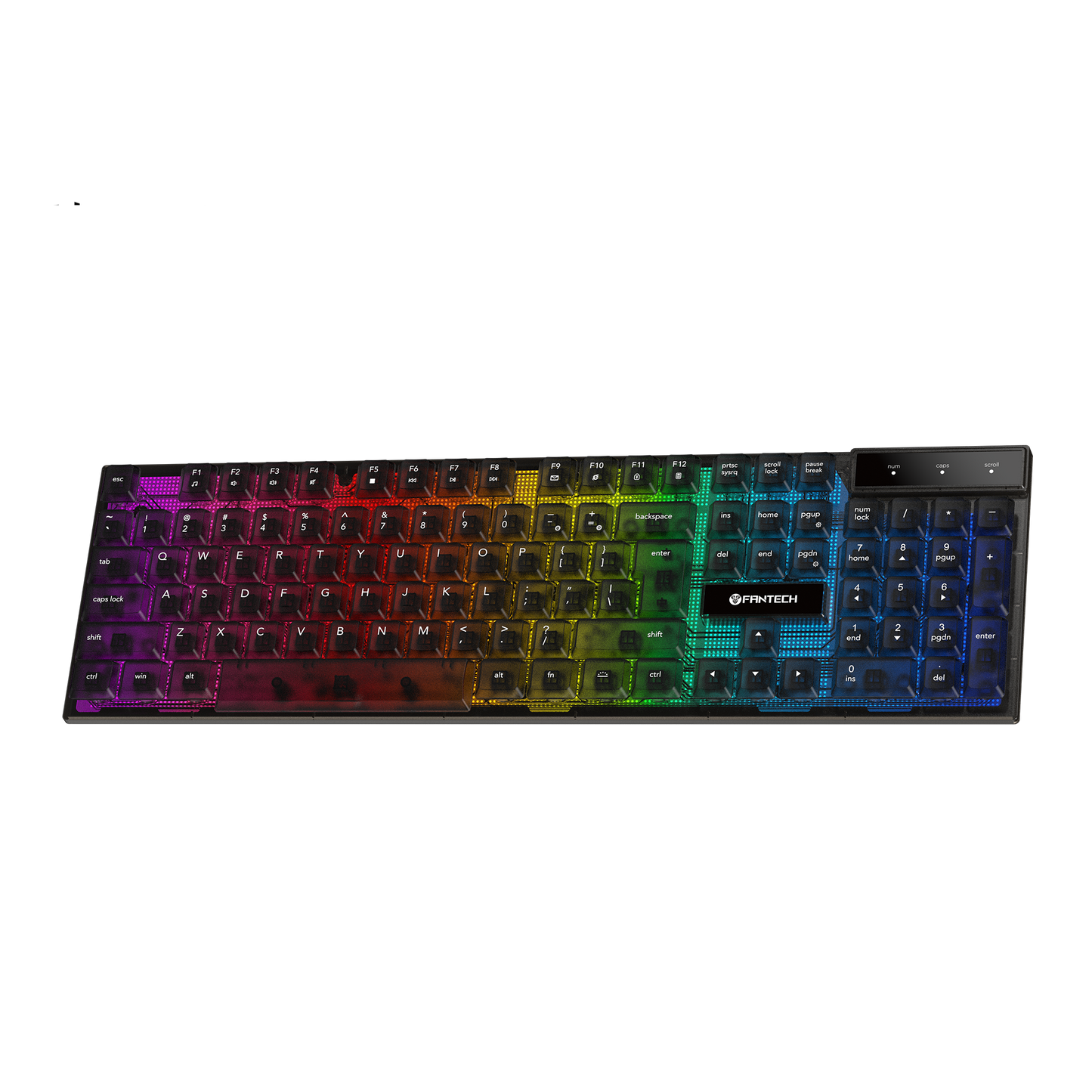 Fantech SHIKARI K515 Keycaps Transparan Keyboard Gaming RGB Membrane - Fantech Indonesia