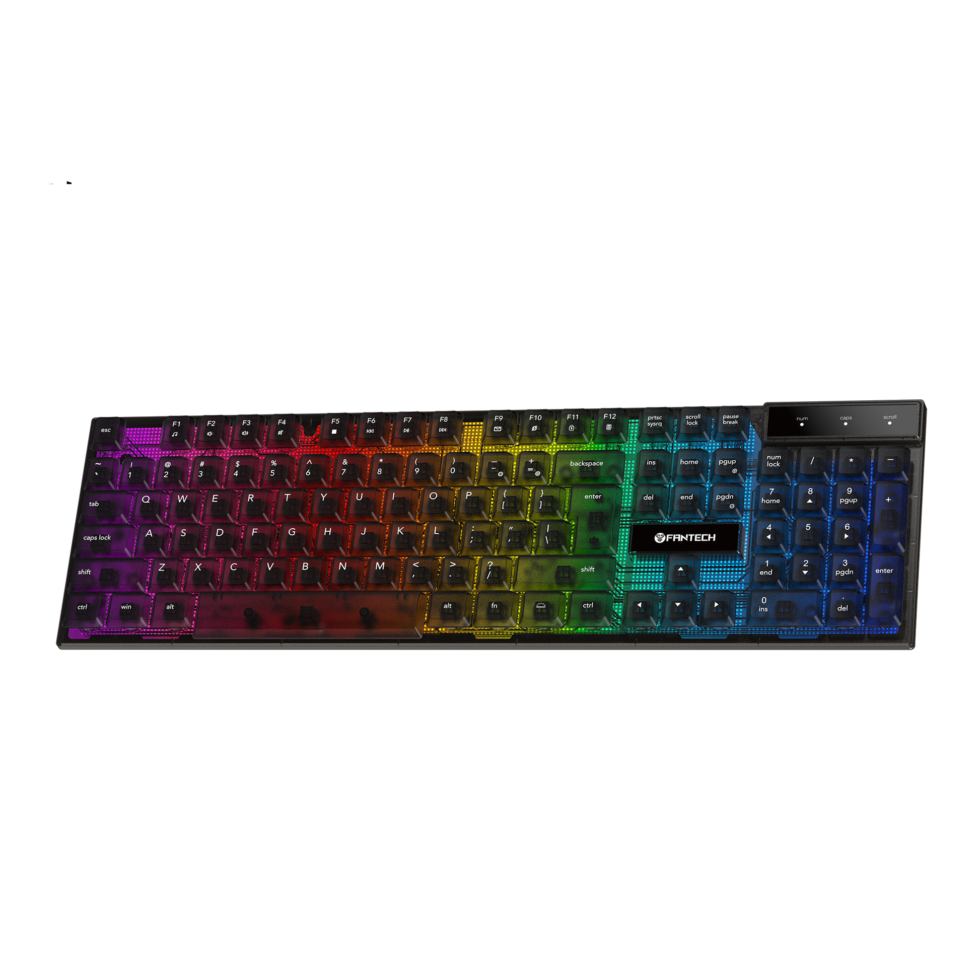 Fantech SHIKARI K515 Keycaps Transparan Keyboard Gaming RGB Membrane - Fantech Indonesia