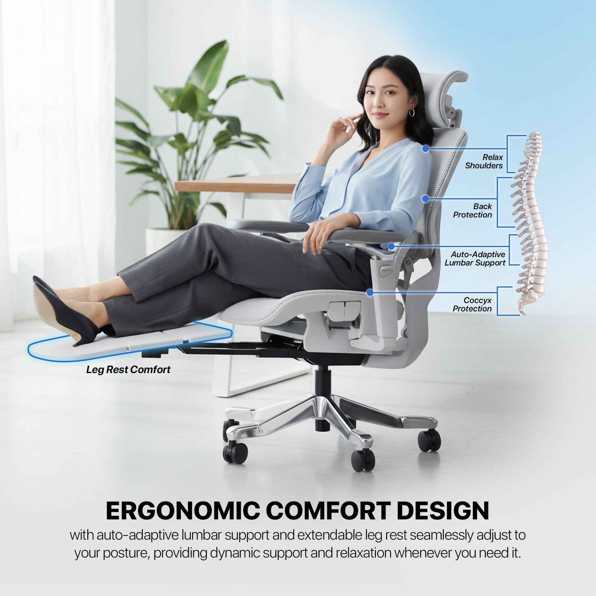 FANTECH OFFICE CHAIR CW1 KURSI KANTOR ERGONOMIS KURSI KERJA DENGAN LUMBAR SUPPORT