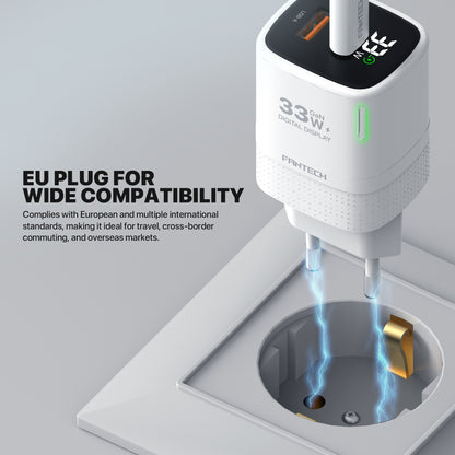 Fantech PowerPLUS PPS332 33W 2-Ports GaN Charger (PD+QC)