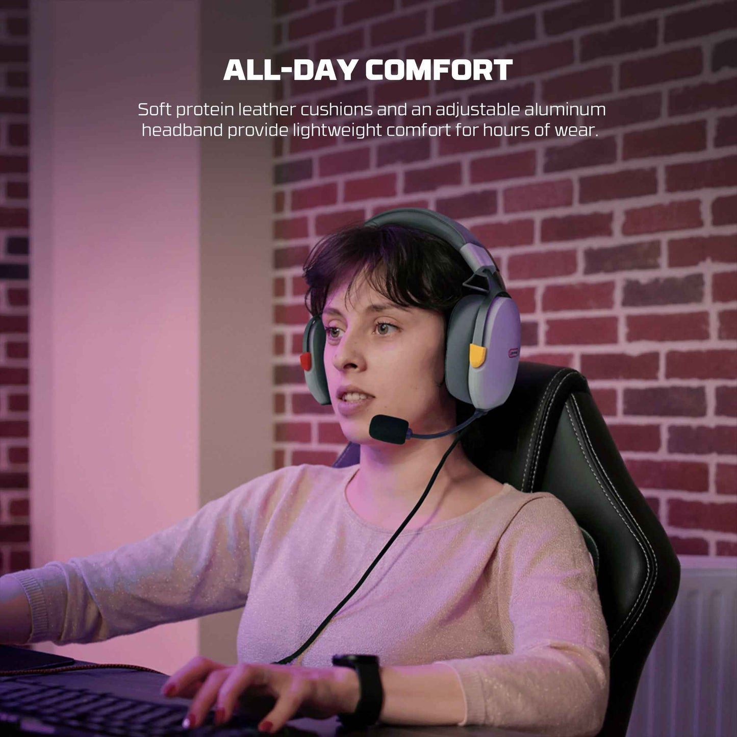 Fantech SUPER MAXFIT WHG06 Quad Connections Wireless 2.4ghz Bluetooth Multi Platform Headset Headphone