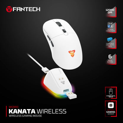 Fantech KANATA Wireless WG9RD Mouse Gaming Macro Huano Switch 12000 DPI