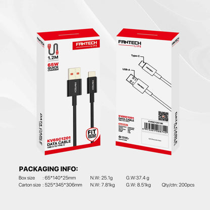 Cable Charger Fantech KV65C1201 Cable grey