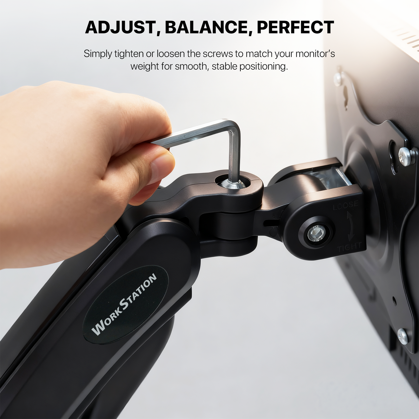 WORK STATION PRO MOUNT SINGLE ARM MBS1 MONITOR BRACKET BLACK