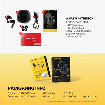FINECOUSTIC GROOVE FT20 TRUE WIRELESS BLACK
