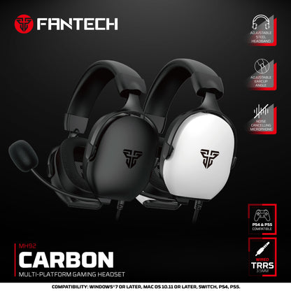 Fantech MH92 Carbon Headset Gaming Over-Ear Noise Cancelling - Multi-Platform PC PS4 PS5 Xbox