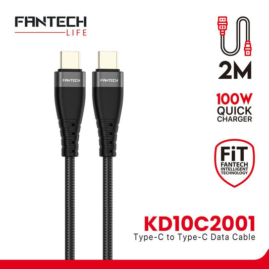 Fantech Kabel Data Fast Charging Type C to Type C PD 100W - KD10C2001 - Fantech Indonesia